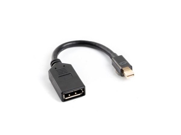 Cablu adaptor Mini DisplayPort(M) 1.1 -> DisplayPort(F) 10 cm negru