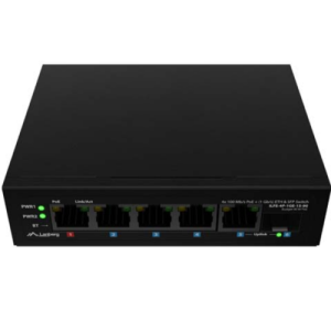 Switch Lanberg ILFE-4P-1GE-1S-90, 1 port 100BASE-T 802.3bt PoE++, 3 porturi