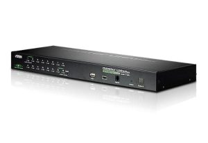 Switch KVM Aten, Raft pentru montat echipamente 1U Negru, Număr