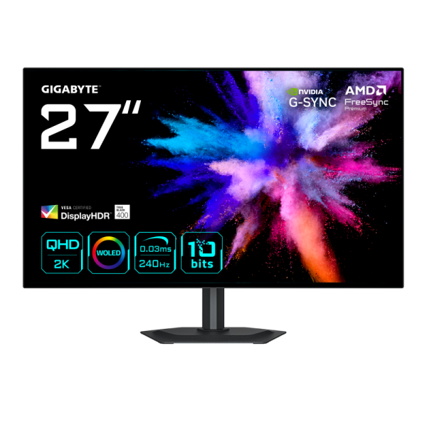 Monitor Gaming GIGABYTE GO27Q24G, 27", 2560 x 1440 pixeli, Black,