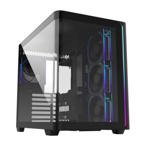 Carcasa FSP M580-BP Plus, RGB, Mid Tower, Black