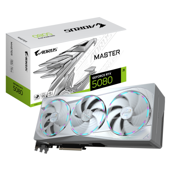 Placa video Gigabyte GEFORCE RTX 5080 MASTER ICE, 16GB GDDR7,