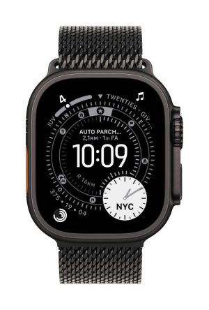 Curea pentru Apple Watch 49mm Black Titanium Milanese Loop -