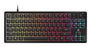 Tastatura Gaming Corsair K55 CORE TKL, RGB, USB, negru