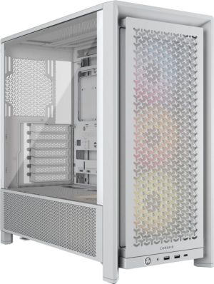 Carcasa CORSAIR FRAME 4000D RS ARGB, Mid Tower, White