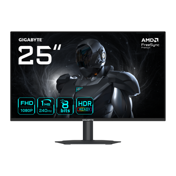 Monitor Gaming GIGABYTE G25F2A, 24.5", 1920 x 1080 pixeli, Black,