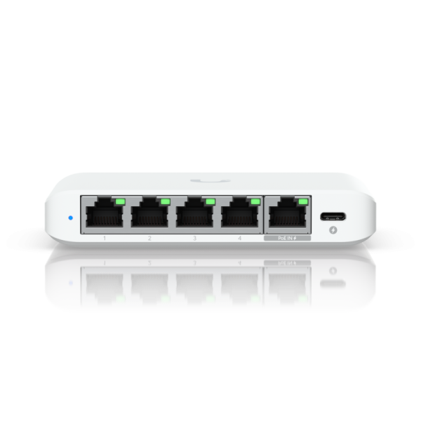 Ubiquiti USW-Flex-2.5G-5, 5 porturi RJ45 1/2.5 GbE, capacitate 25 Gbps,