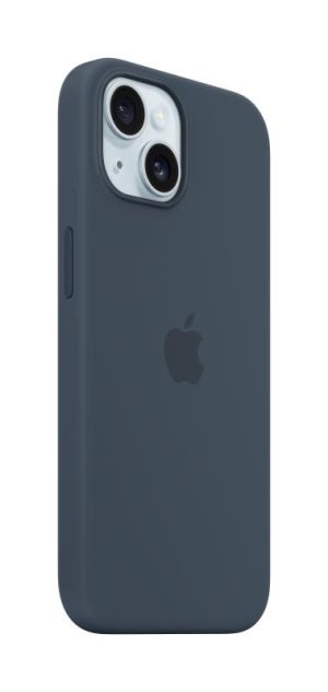iPhone 15 Silicone Case with MagSafe - Storm Blue