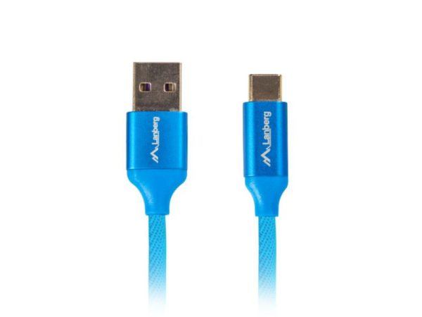 Cablu USB-C(M)  USB-A(M) 2.0 1,8 m albastru QC 3.0