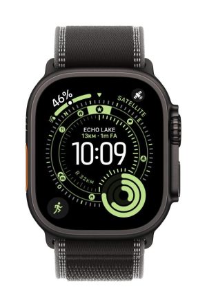 Curea pentru Apple Watch 49mm Black/Charcoal Trail Loop - S/M - Black Titanium