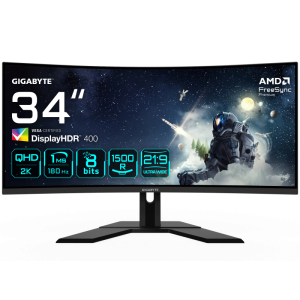 Monitor Gaming Gigabyte G34WQCP, 34", 3440 x 1440 pixeli, Black,
