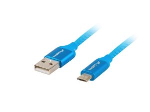 Cablu USB Micro(M)  USB-A(M) 2.0 1 m albastru Premium
