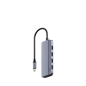Hub USB CUDY UH500 USB-C, 6 porturi, HDMI, Argintiu