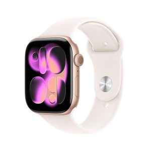 Apple Watch Series 11 GPS 46mm Rose Gold Aluminium Case with Light Blush