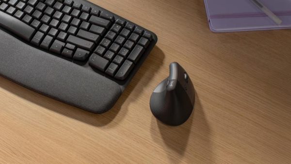Mouse Wireless Logitech Lift Vertical Ergonomic Mouse, 4000 dpi, Gri