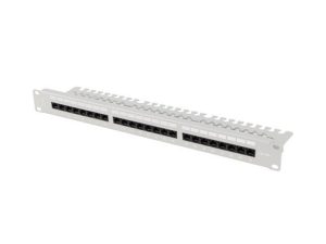 Patch panel 24 porturi 1U 19" Cat.6A UTP cu organizator