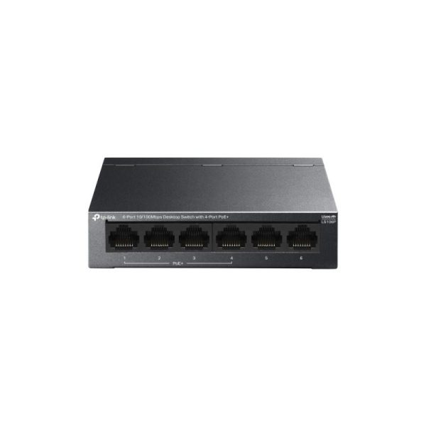 TP-LINK SWITCH LS106P, 6-Port 10/100Mbps Desktop Switch with 4-Port PoE+,