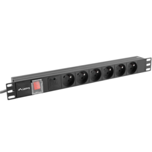 Unitate distributie alimentare PDU 19", 1U, 10A, 6 prize ,