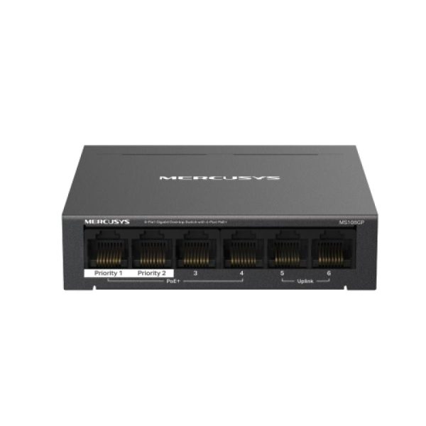 Ethernet Switch MERCUSYS MS106GP, Gigabit, Poe