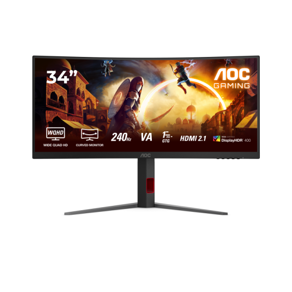 Monitor Gaming AOC CU34G4Z, 34", 3440 x 1440 pixeli, Black,