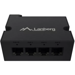 Switch Lanberg DIN-FE4-AT-30W, 4 porturi 1000BASE-T PoE+, Unmanaged, maxiumum network
