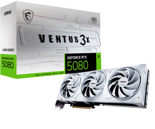 Placa video MSI GeForce RTX 5080, 16GB GDDR7, PCI Express