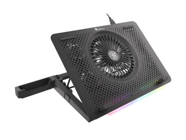 Stand/Cooler laptop Genesis Oxid 450 RGB, 15.6", 5 ventilatoare, iluminare