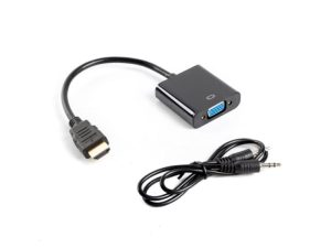 Cablu adaptor HDMI(M)  VGA(F) + minijack 3,5 mm(F) 20
