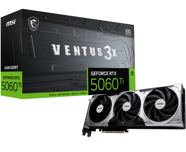 Placa video MSI GeForce RTX 5060 Ti, 16GB GDDR7, PCI