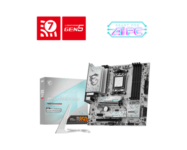 Placa de baza MSI B850M GAMING PLUS WIFI, Socket AM5,