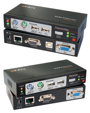Lindy 300m Cat.6 VGA, USB & PS/2 KVM Extender, Maximum