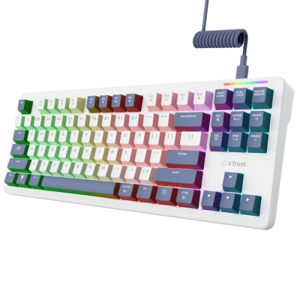 Tastatura Mecanica Gaming Trust GXT 872 Xyra, RGB, USB, alb