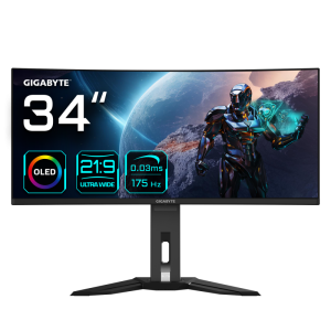 Monitor Gaming Gigabyte MO34WQC, 34", 3440 x 1440 pixeli, Black,