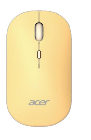 Mouse Wireless Acer AMR130, 1600 dpi, Galben