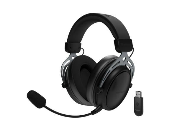 Casti Gaming Head-band Genesis Toron 706, Wireless/Wired, Negru