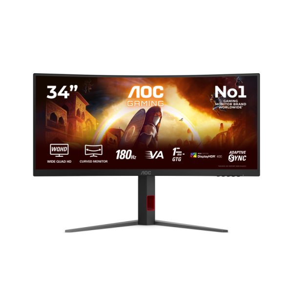 Monitor Gaming AOC CU34G4CA, 34", 3440 x 1440 pixeli, Black,
