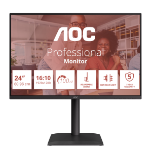 Monitor Consumer AOC X24E4U, 24", 1920 x 1200 pixeli, Black,