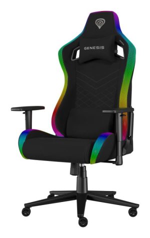 Scaun gaming Genesis TRIT 660, material textil, iluminare RGB, reglabil