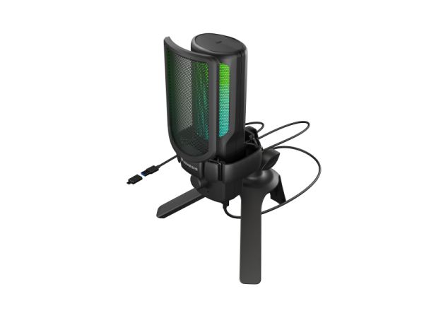 Microfon Genesis Radium 250, tip Cardioid, USB, LED backlight