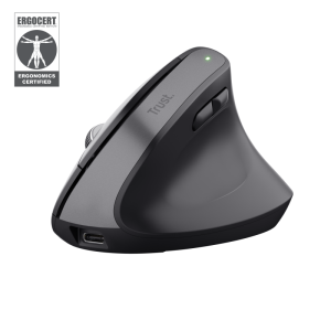 Mouse Wireless Trust Bayo+, 2400 DPI, Negru