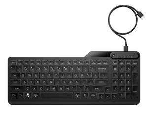 Tastatura HP 405 Backlit Wired Keyboard, USB, Negru