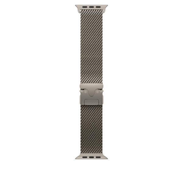 Curea pentru Apple Watch 49mm Natural Titanium Milanese Loop -