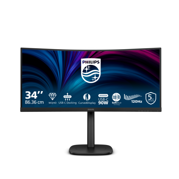 Monitor Consumer Philips 34B2U3600C/00, 34", 3440 x 1440 pixeli, Black,