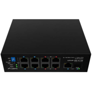 Switch Lanberg ILFE-8P-1GE-1S-120, 1x 1000BASE-T, 1x 1000BASE-X SFP, 4x 100BASE-T