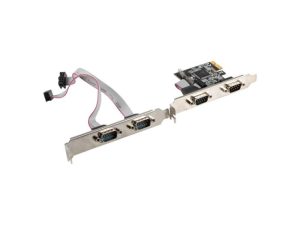 Placă PCI Express x1  4x DB-9 (COM) low-profile