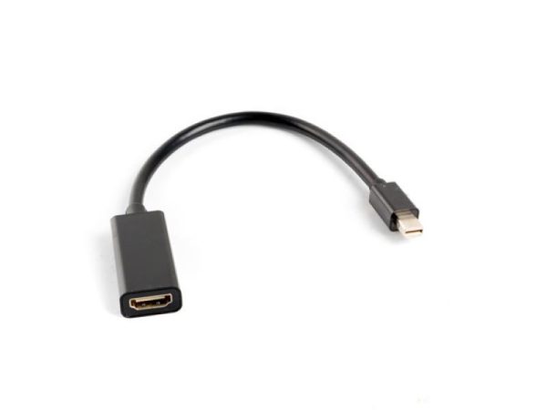 Cablu adaptor Mini DisplayPort(M) 1.2 -> HDMI(F) 20 cm negru