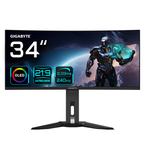 Monitor Commercial Gigabyte MO34WQC2, 34", 3440 x 1440 pixeli, Black,