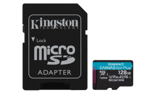 Card de memorie Kingston Canvas Go Plus Micro-SDXC, 128 GB,