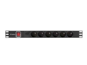 Unitate distributie alimentare PDU 19", 1U, 16A, 6 prize ,