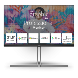Monitor Consumer AOC U32U3CV, 31.5", 3840 x 2160 pixeli, Black,
